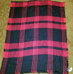 Red and black checkered scarf